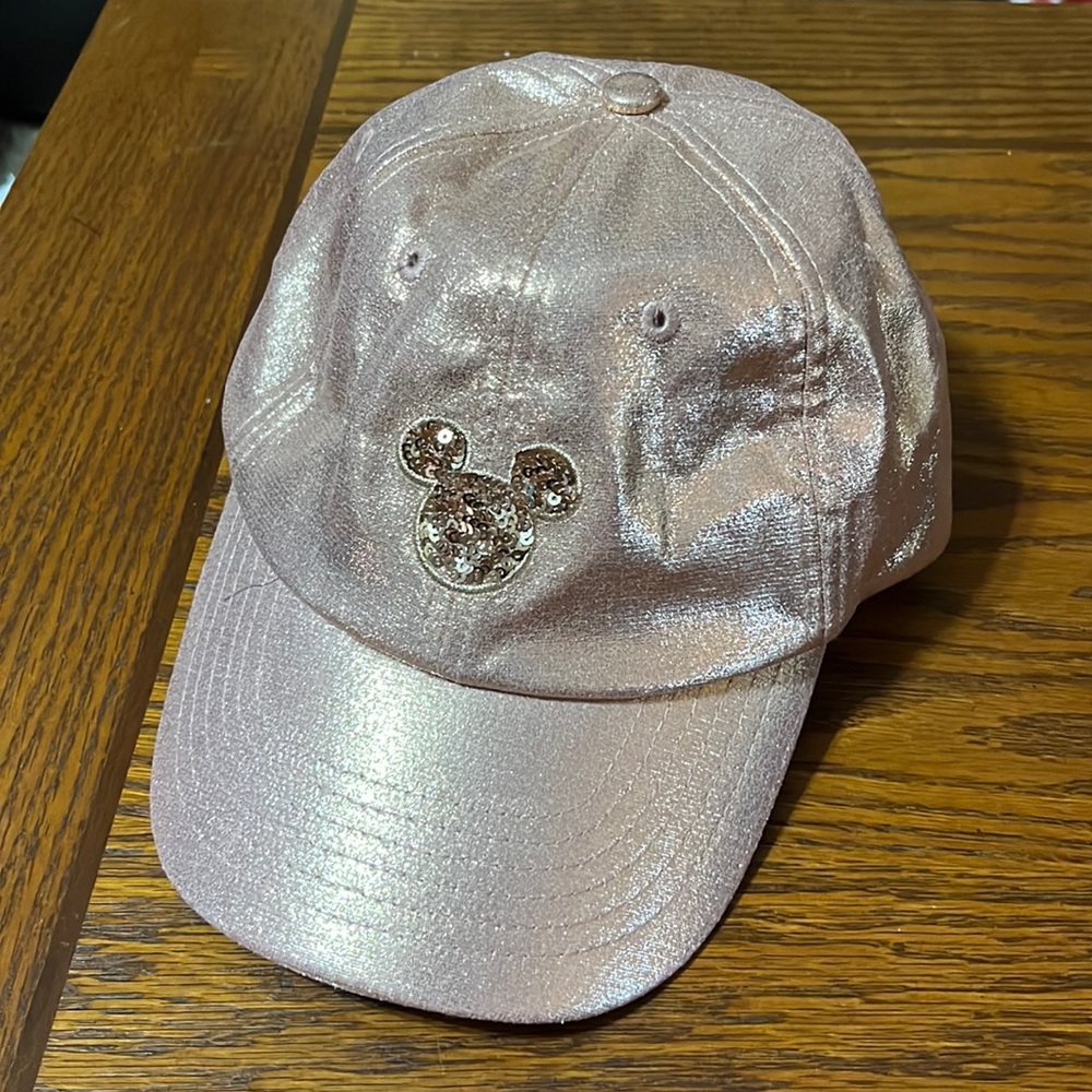 Disney Parks Mickey Mouse Briar Rose Gold Baseball Cap